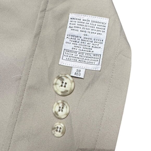 LONDON FOG TOWNE Vintage Designer Business Casual Long Trench Coat Mens 38 - Picture 6 of 9